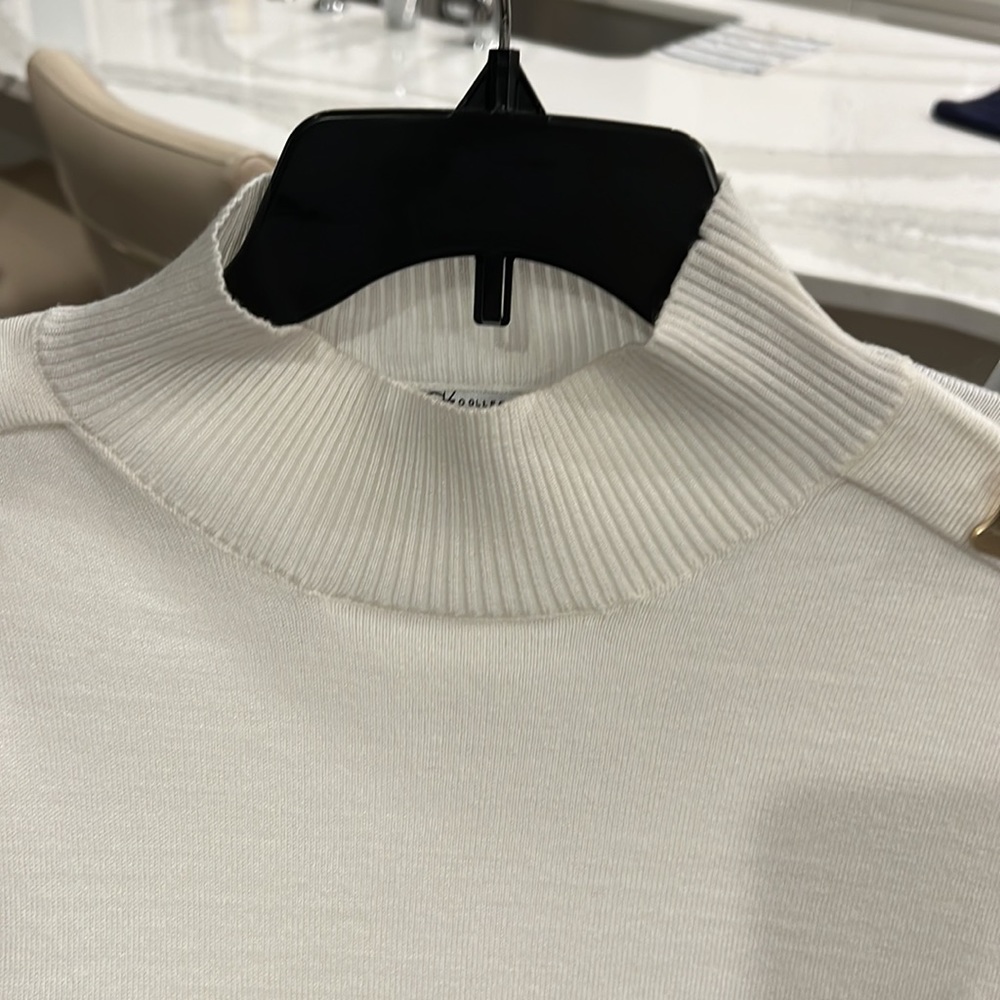 Mock Turtleneck Lightweight Sweater - image 3